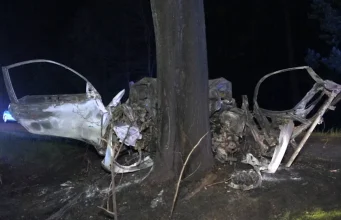 Tödlicher Baum-Crash in Brandenburg : Unfallopfer bis zur Unkenntlichkeit verbrannt